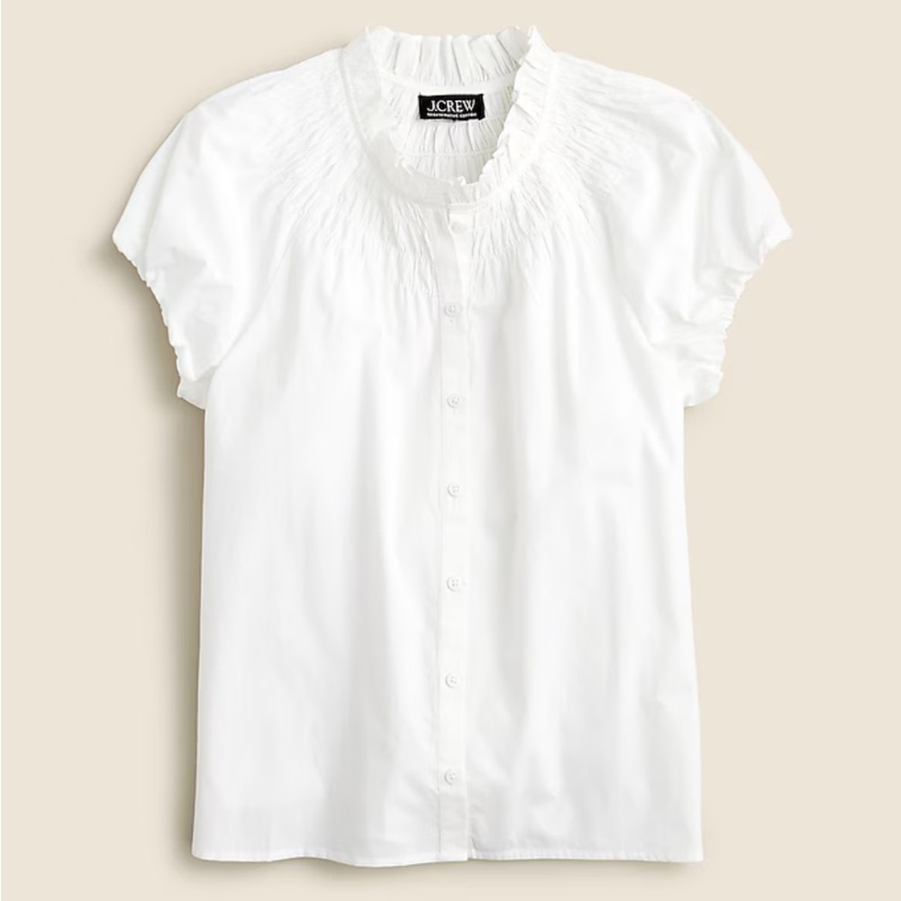 Jcrew Smocked-neck top